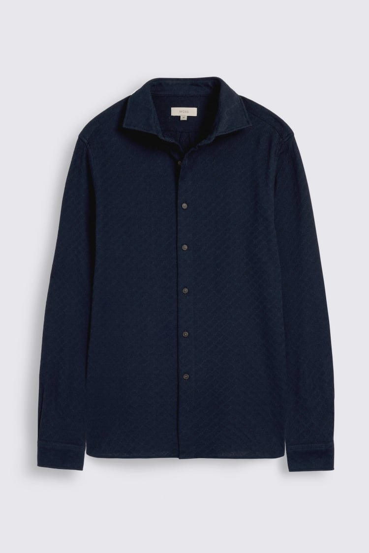 Navy Button Through Shirt