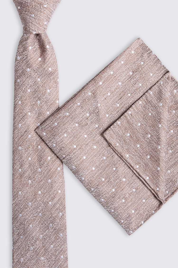 Dark Neutral Polka Dot Tie