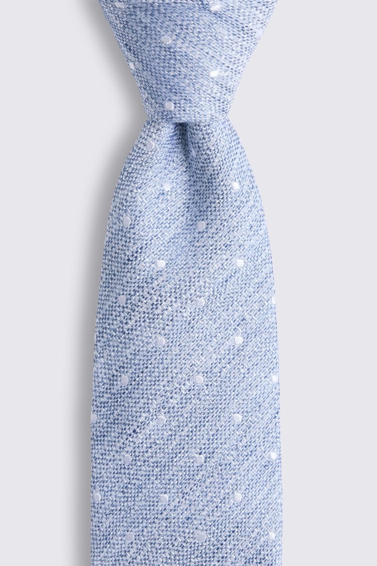 Mid Blue Polka Dot Tie