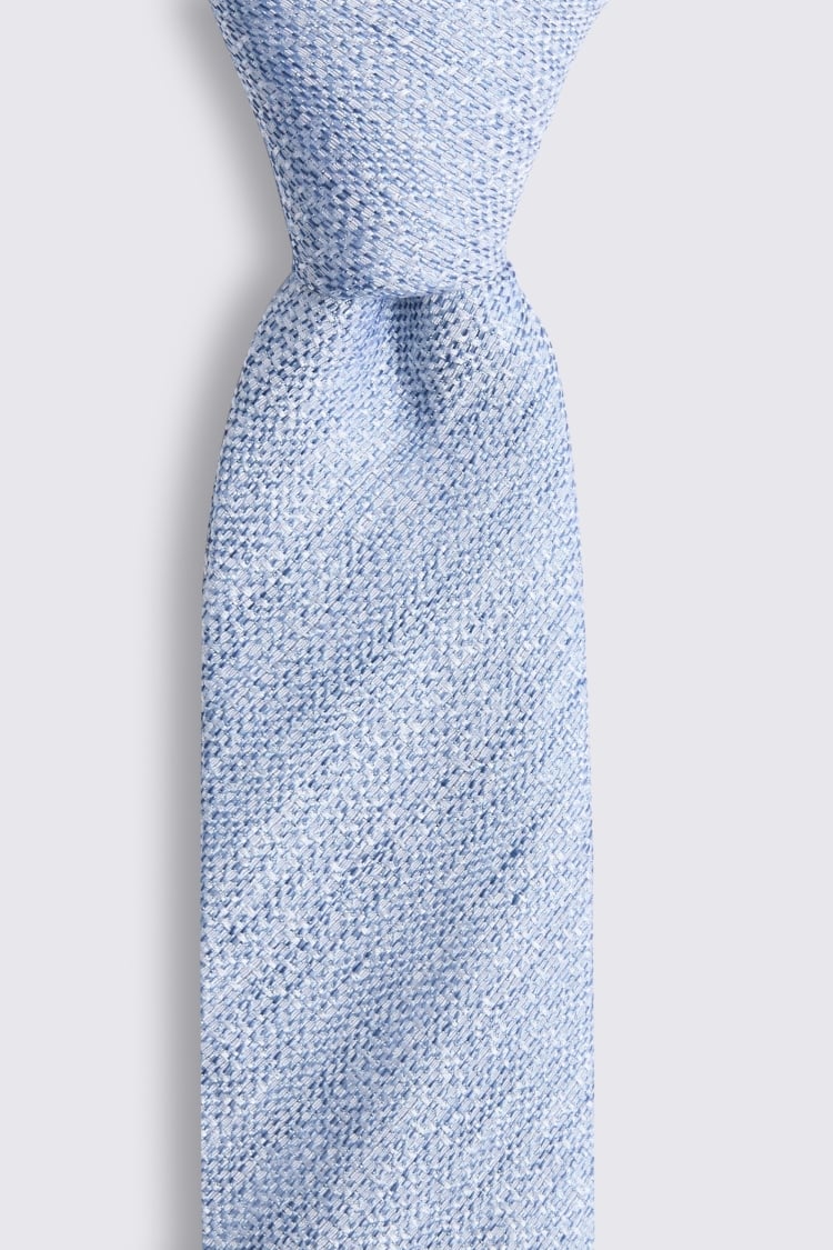 Mid Blue Textured Tie