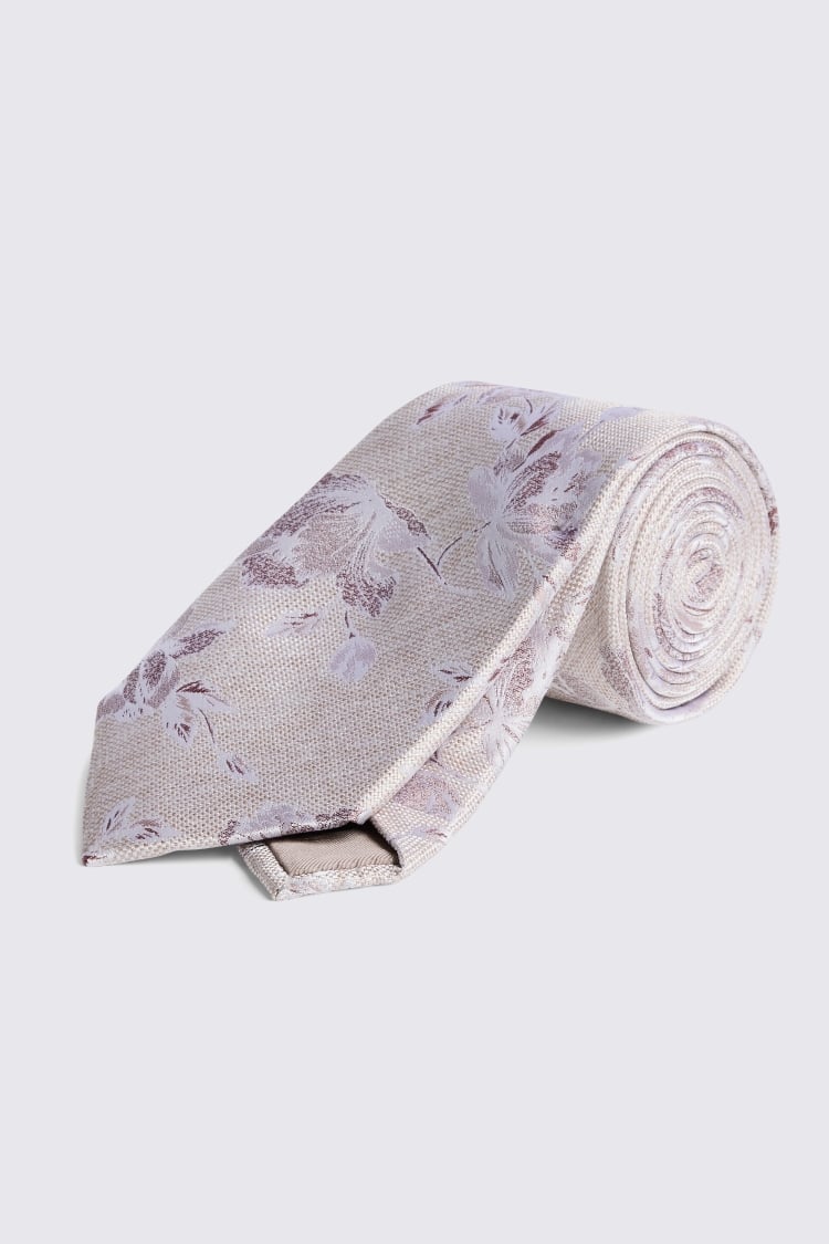 Dusty Pink Floral Tie