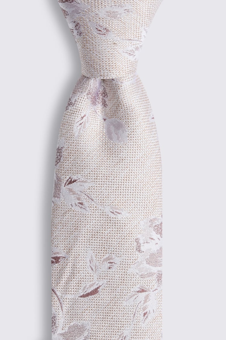 Dusty Pink Floral Tie