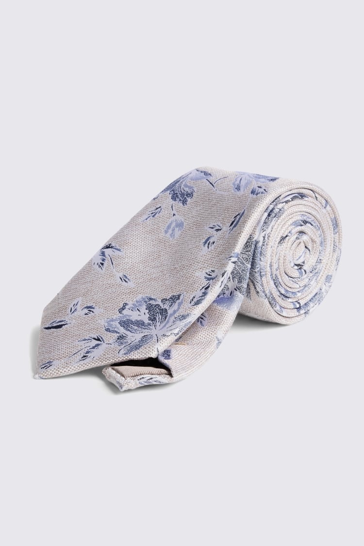 Blue Floral Tie