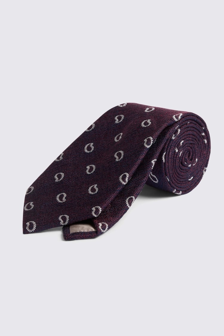 Burgundy Paisley Tie