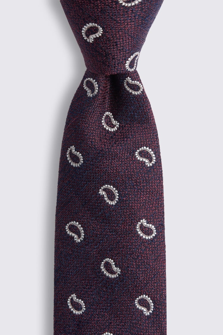 Burgundy Paisley Tie