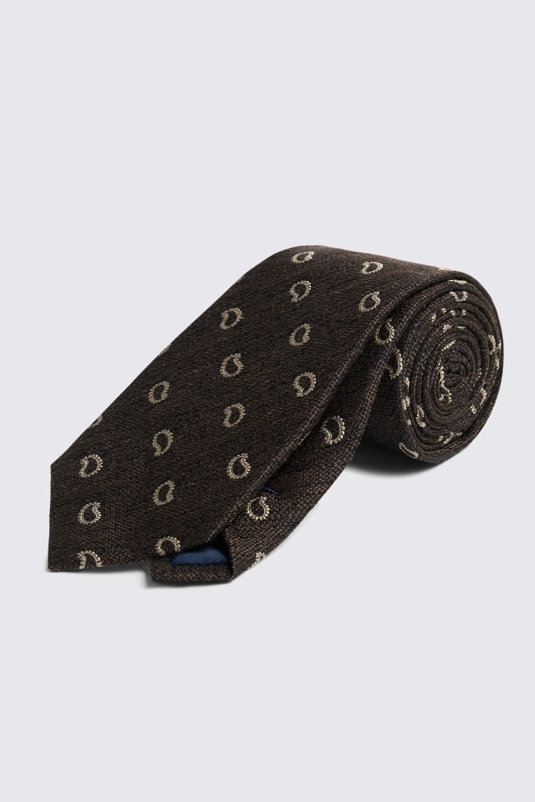 Brown Paisley Tie