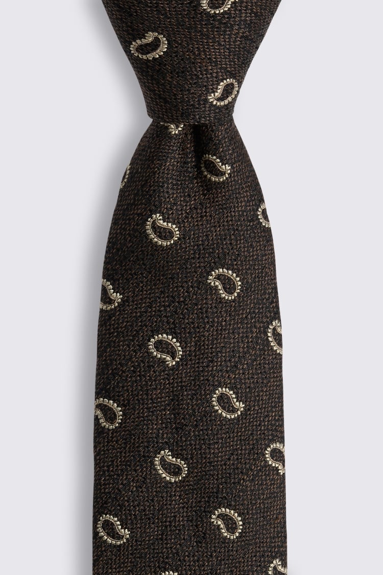 Brown Paisley Tie