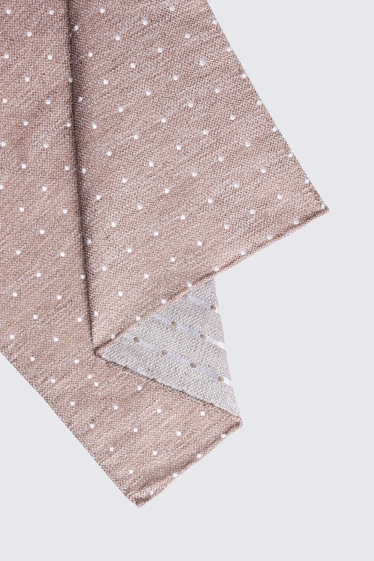 Dark Neutral Polka Dot Pocket Square