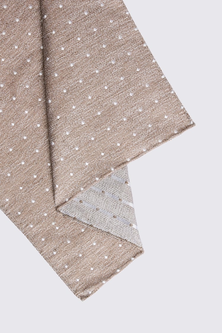 Dark Neutral Polka Dot Pocket Square