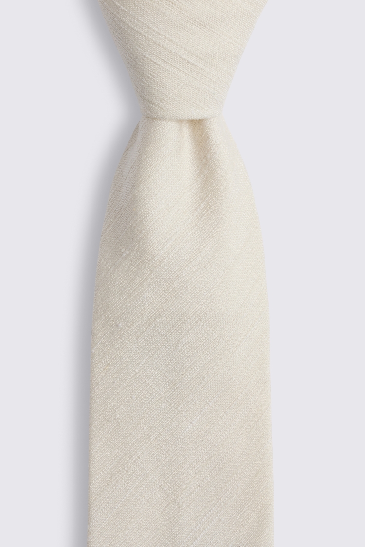 Bottinelli Ecru Slub Textured Tie