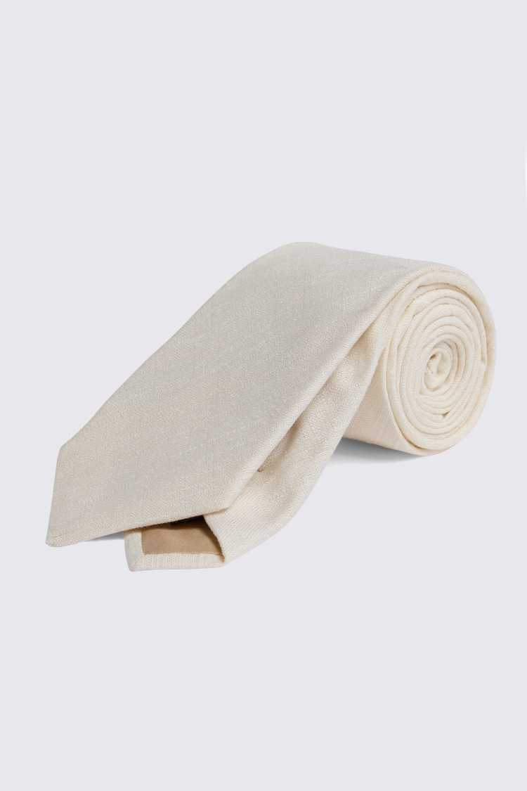 Bottinelli Ecru Slub Textured Tie