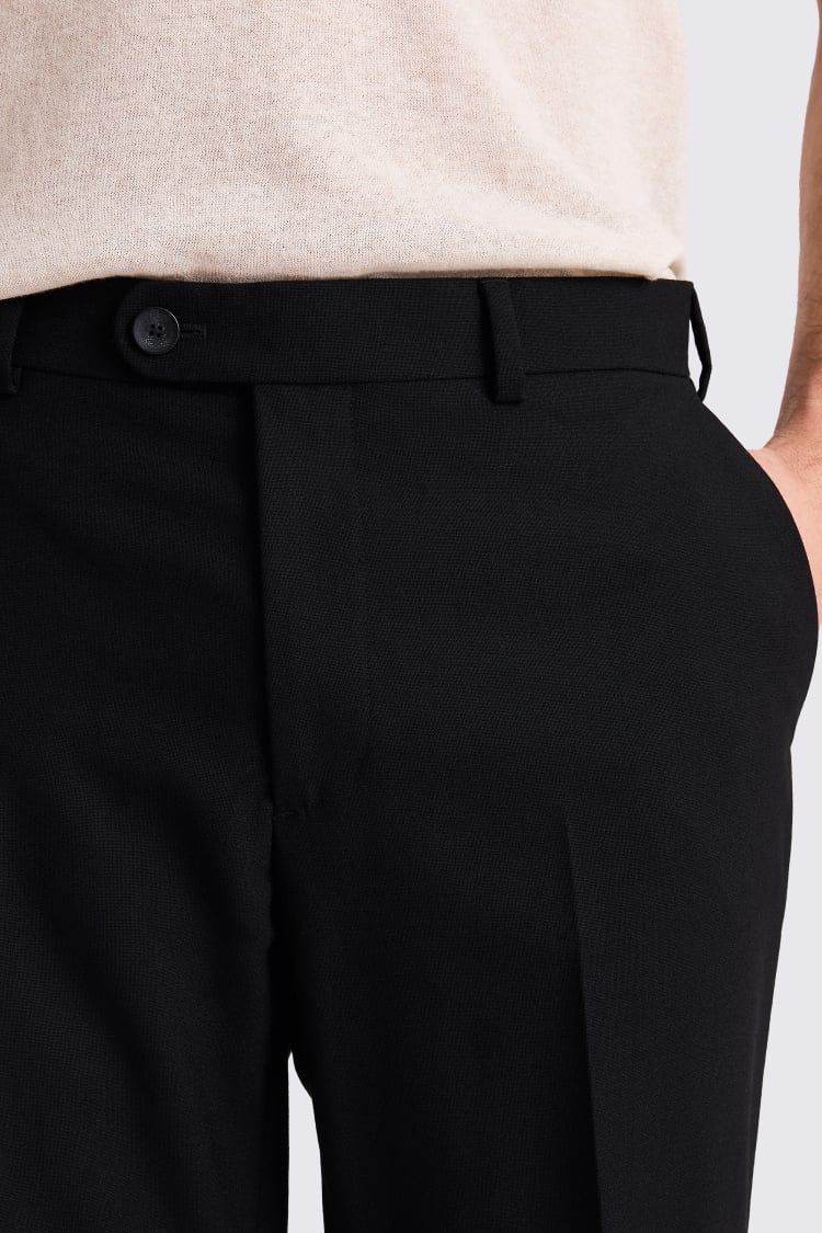 Black Wool Tailored Pants