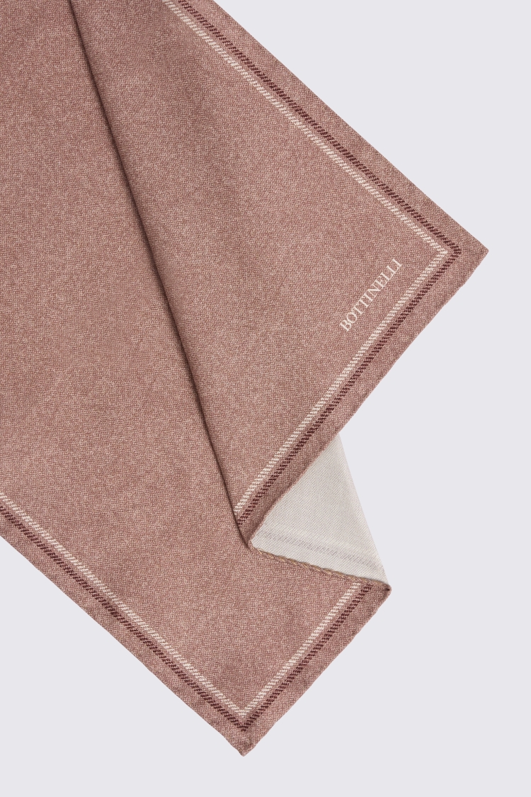 Bottinelli Dusty Rose Semi Plain Pocket Square