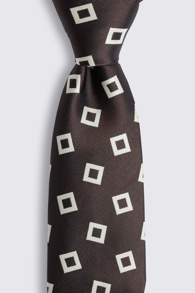 Italian Chocolate Oversized Diamond Tie