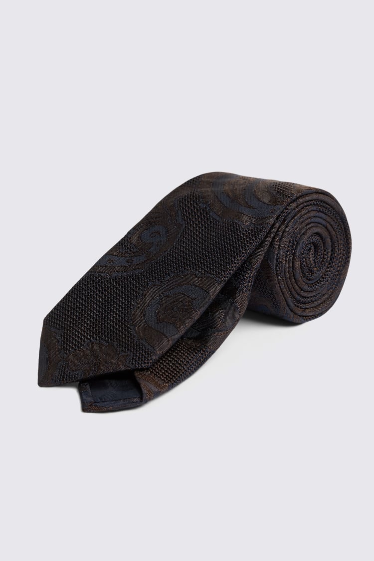 Italian Chocolate Grenadine Paisley Tie