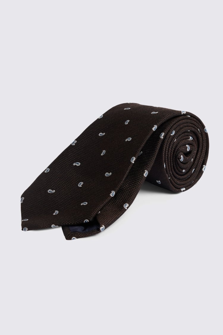 Italian Chocolate Paisley Tie