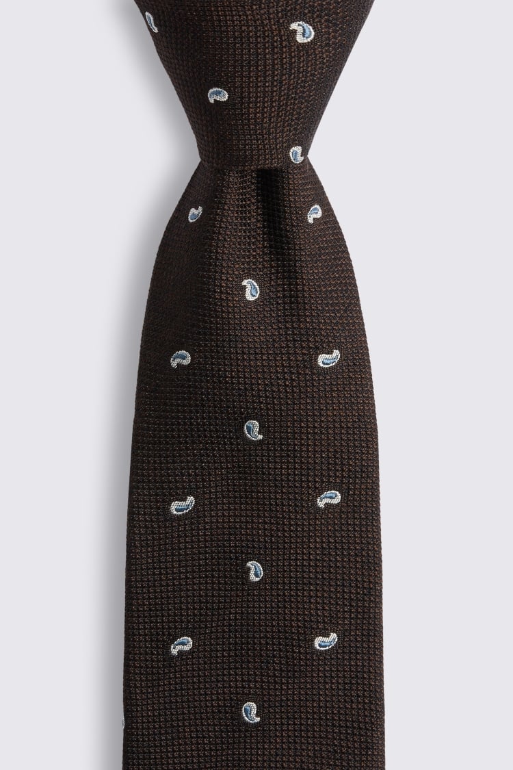 Italian Chocolate Paisley Tie