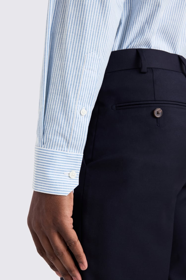 Tailored Fit Sky Oxford Stripe Shirt