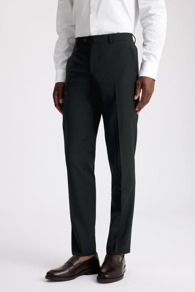 Tailored Fit Dark Teal Performance Trousers