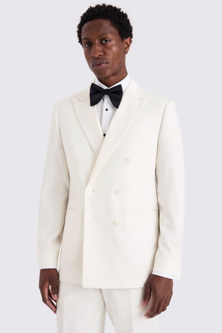 Tailored Fit Off White Jacket