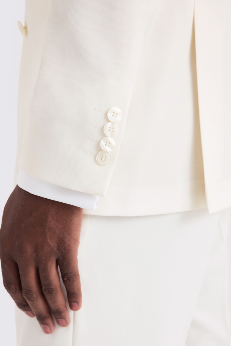 Tailored Fit Off White Jacket