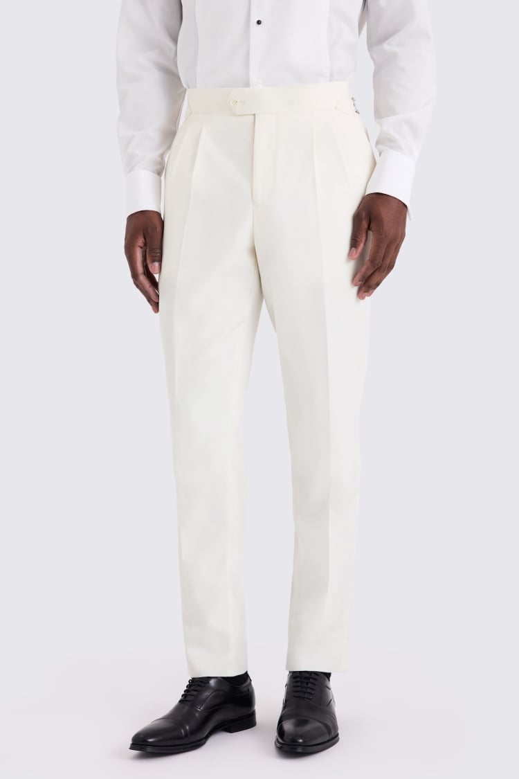 Tailored Fit Off White Jacket