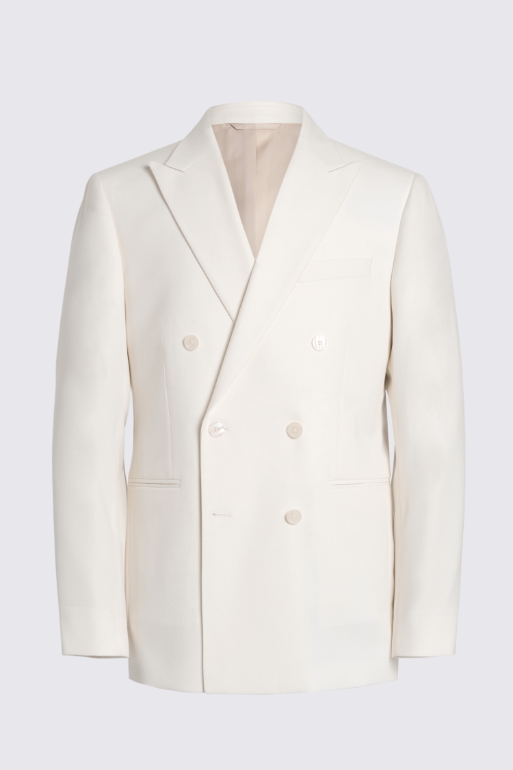 Tailored Fit Off White Jacket