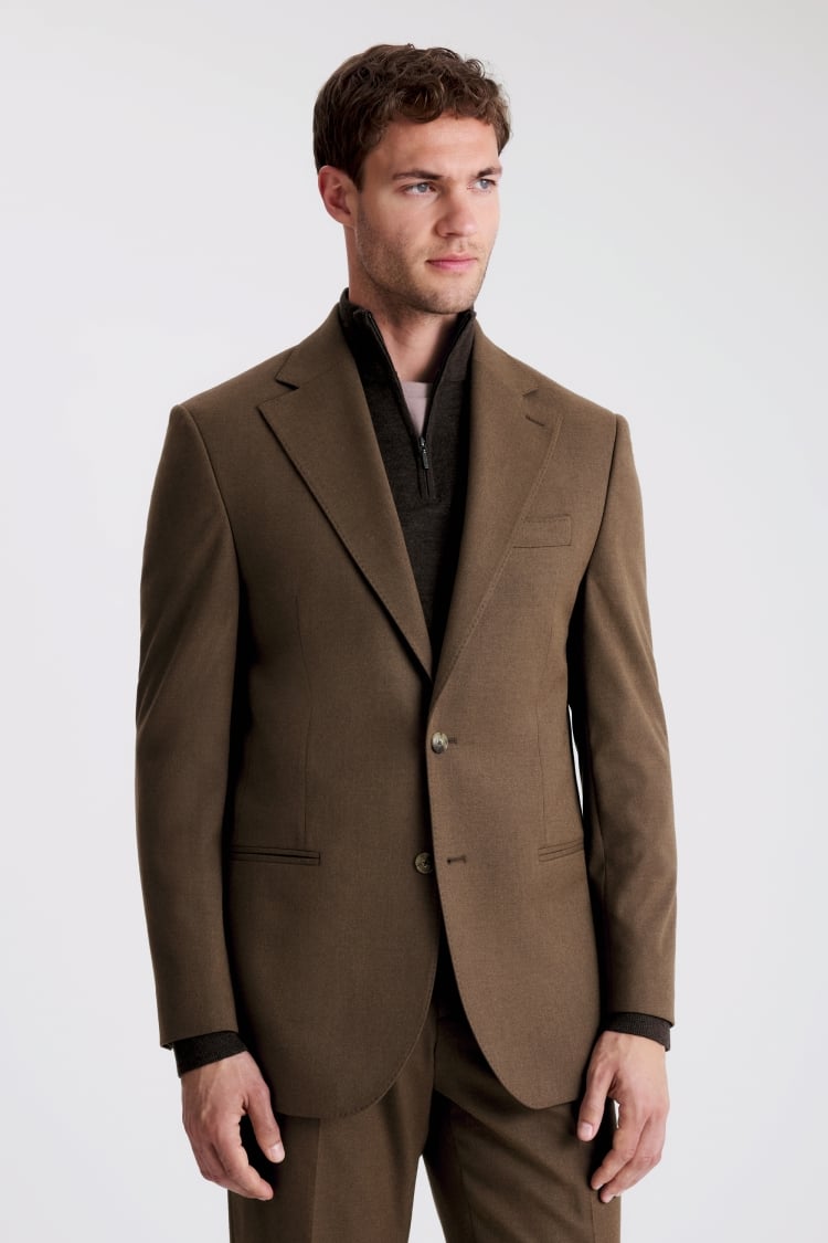 Relaxed Fit Chestnut Flannel Jacket 