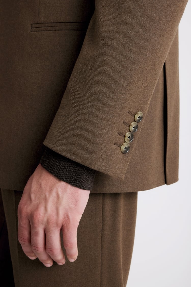 Relaxed Fit Chestnut Flannel Suit