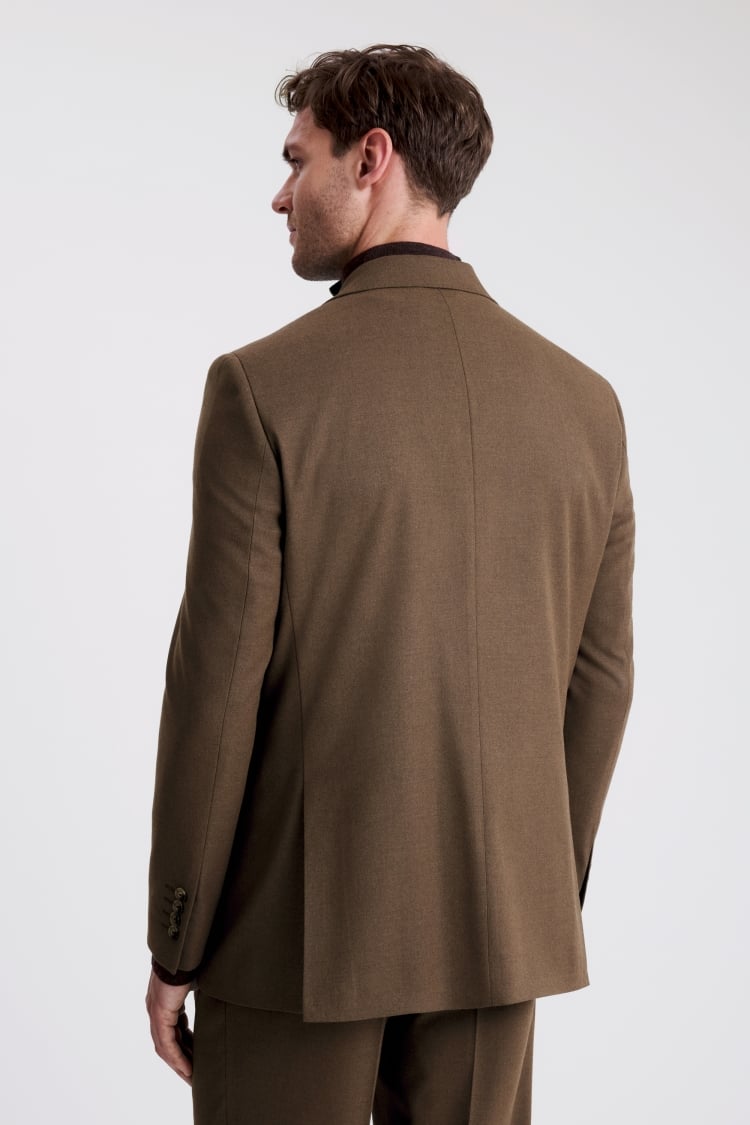 Relaxed Fit Chestnut Flannel Suit