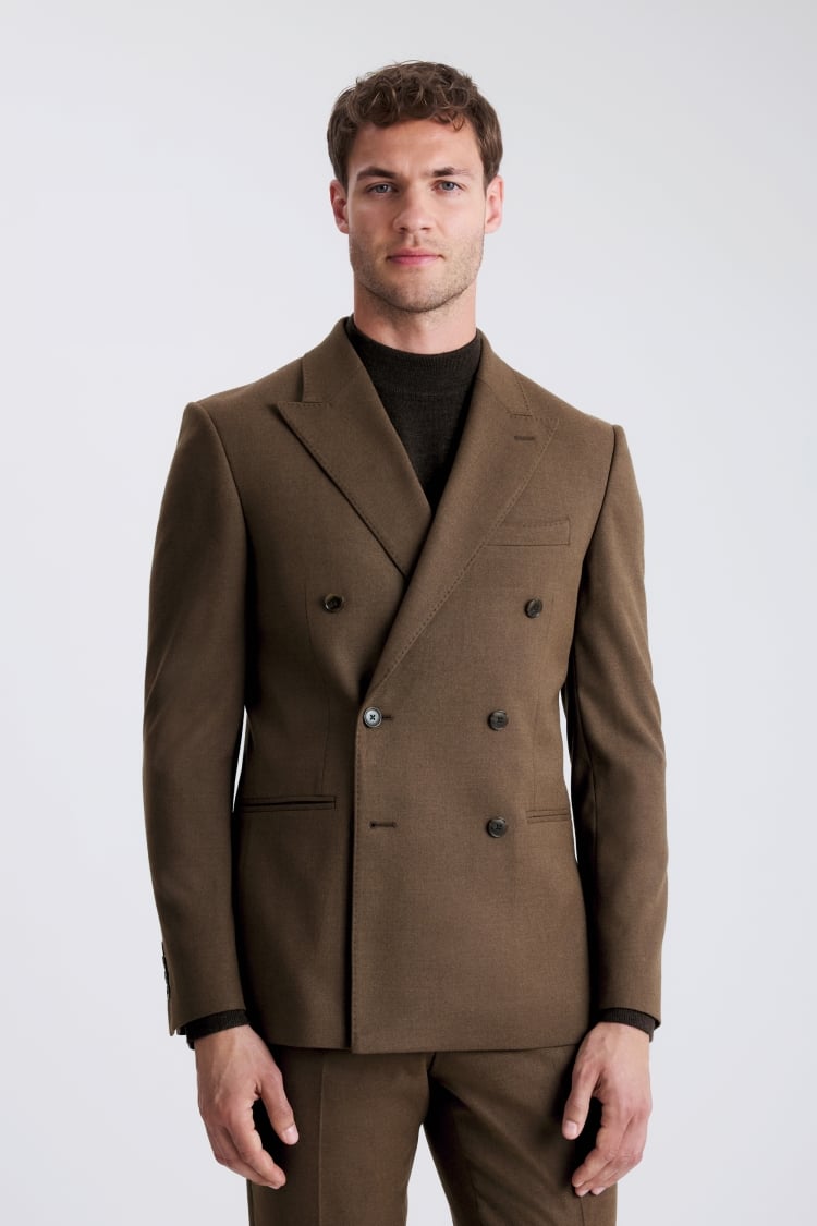 Slim Fit Chestnut Flannel Jacket