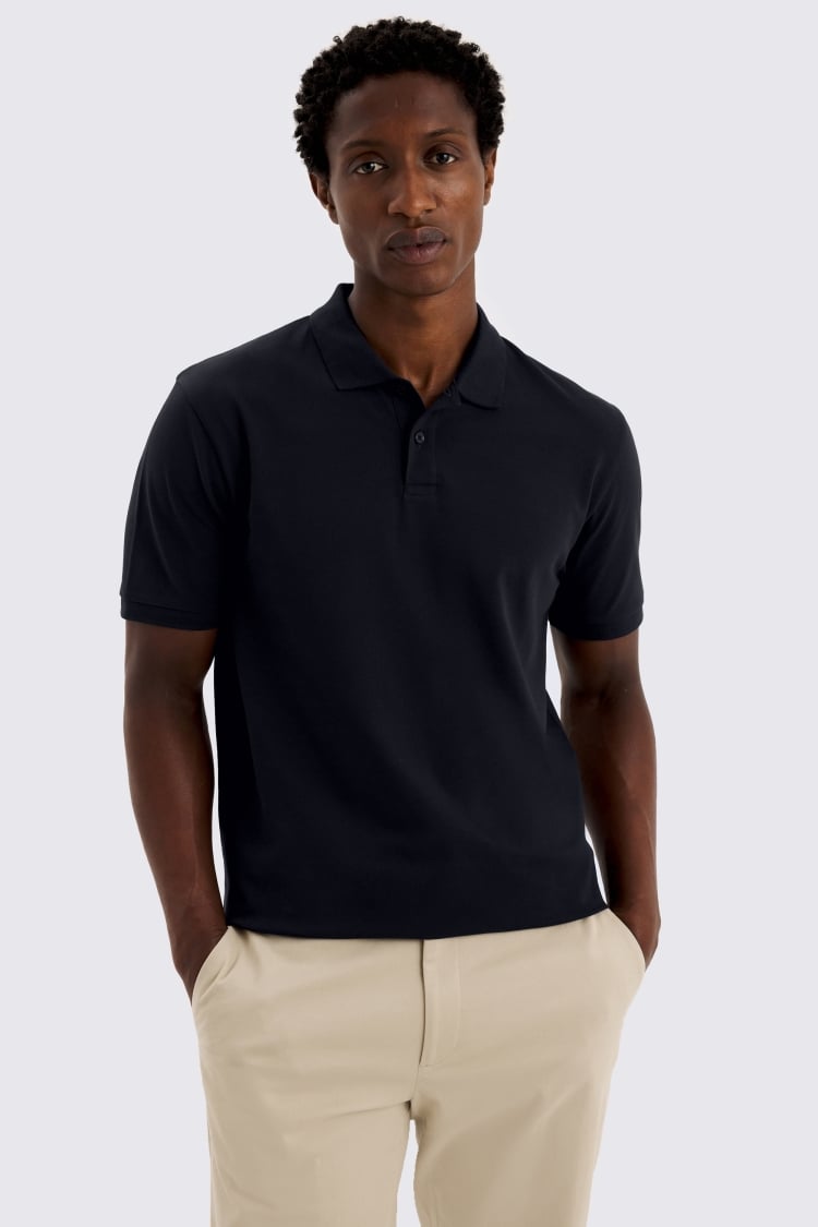 Navy Piqué Polo Shirt