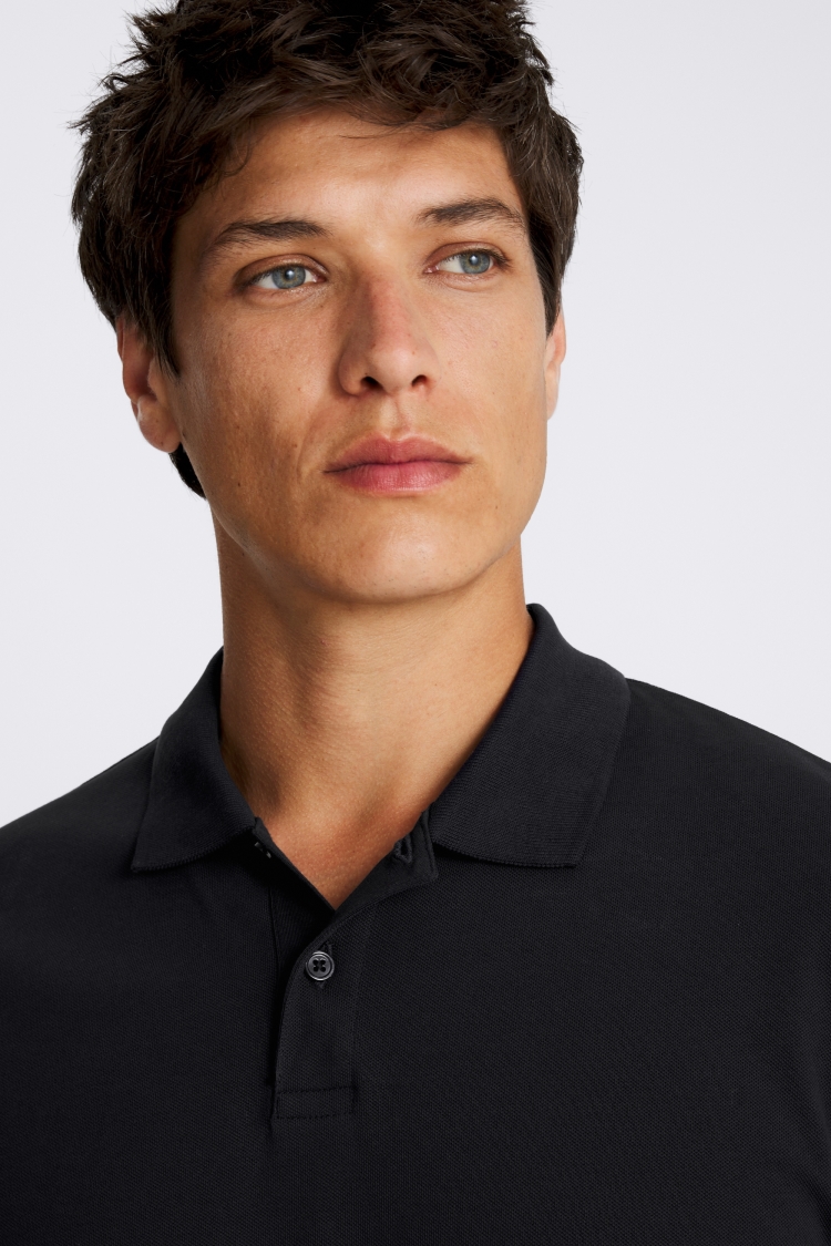 Navy Piqué Polo Shirt