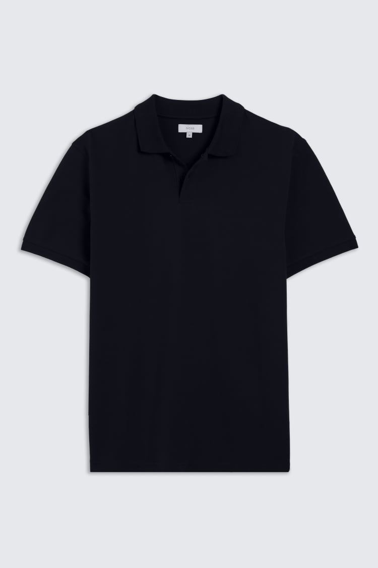 Navy Piqué Polo Shirt