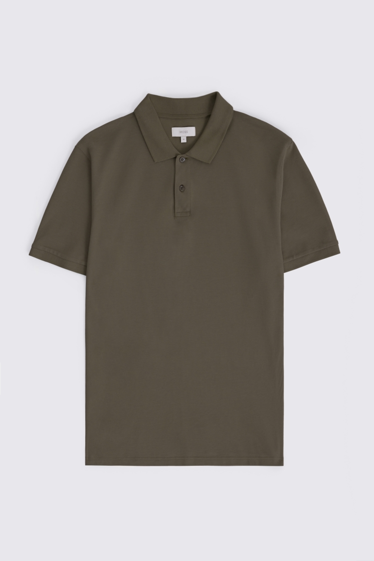 Light Khaki Pique Polo Shirt