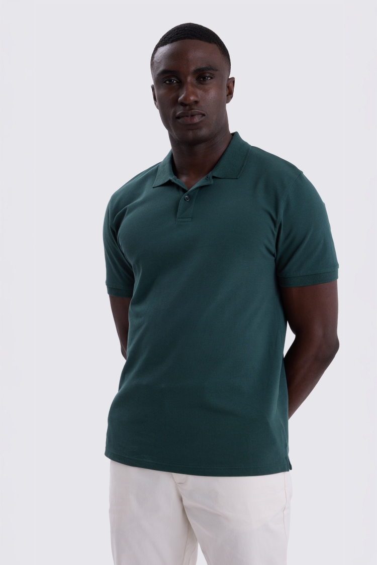 Emerald Pique Polo Shirt