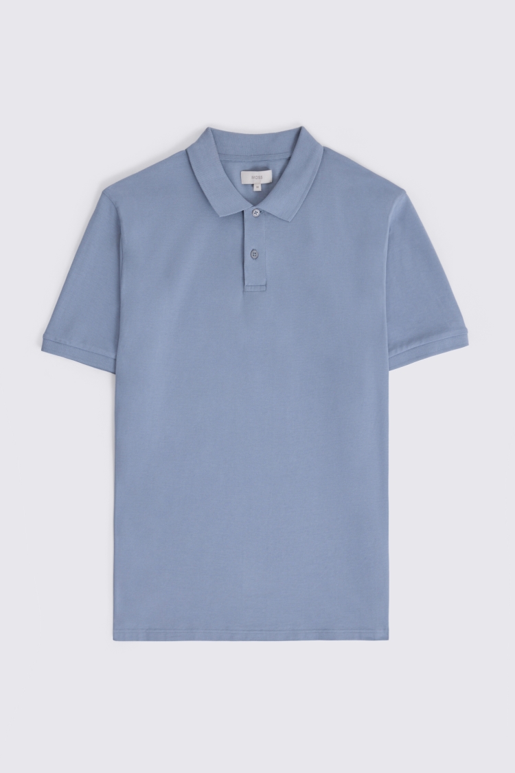 Light Blue Pique Polo Shirt
