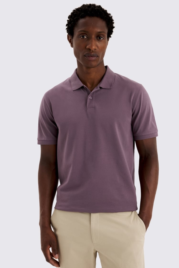 Dark Lilac Piqué Polo Shirt
