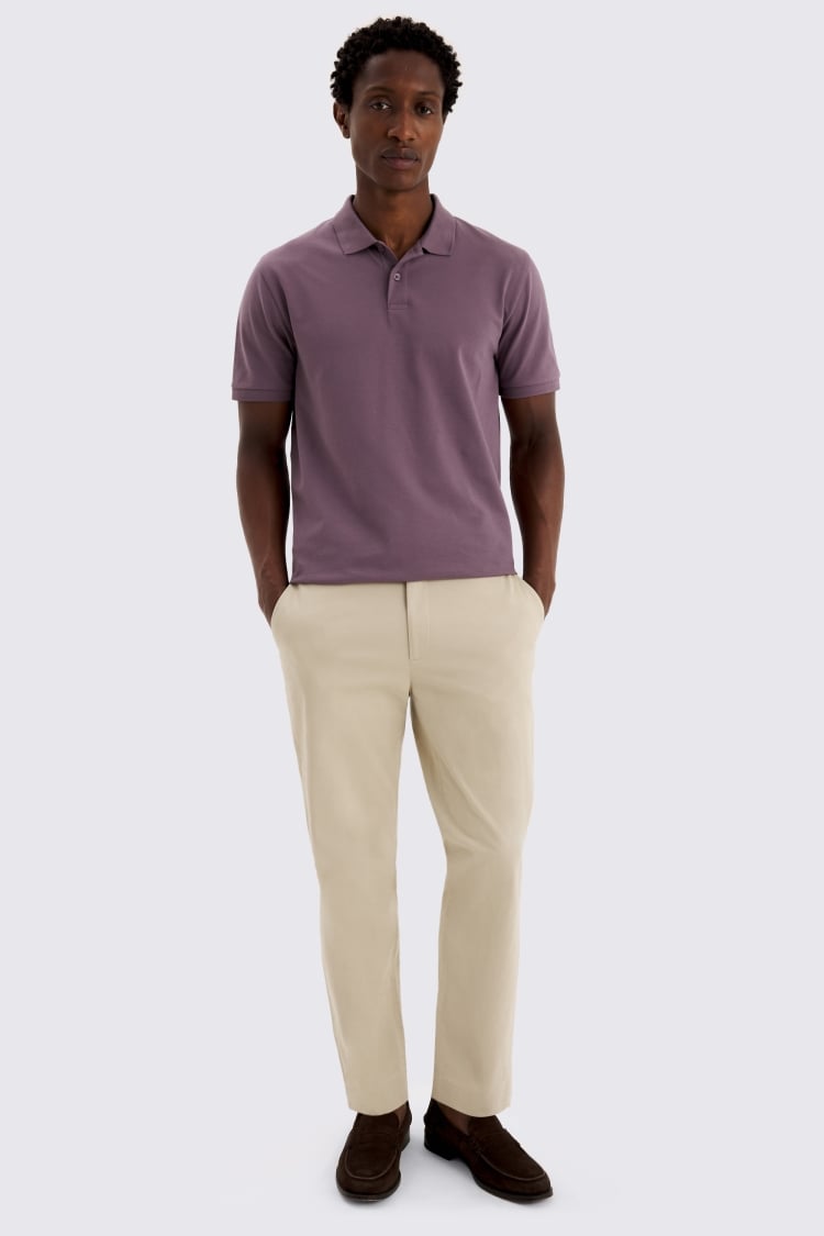 Dark Lilac Piqué Polo Shirt