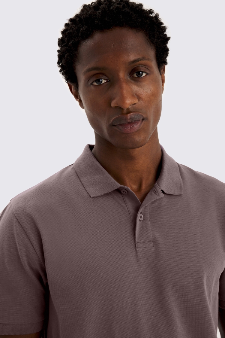 Dark Lilac Piqué Polo Shirt