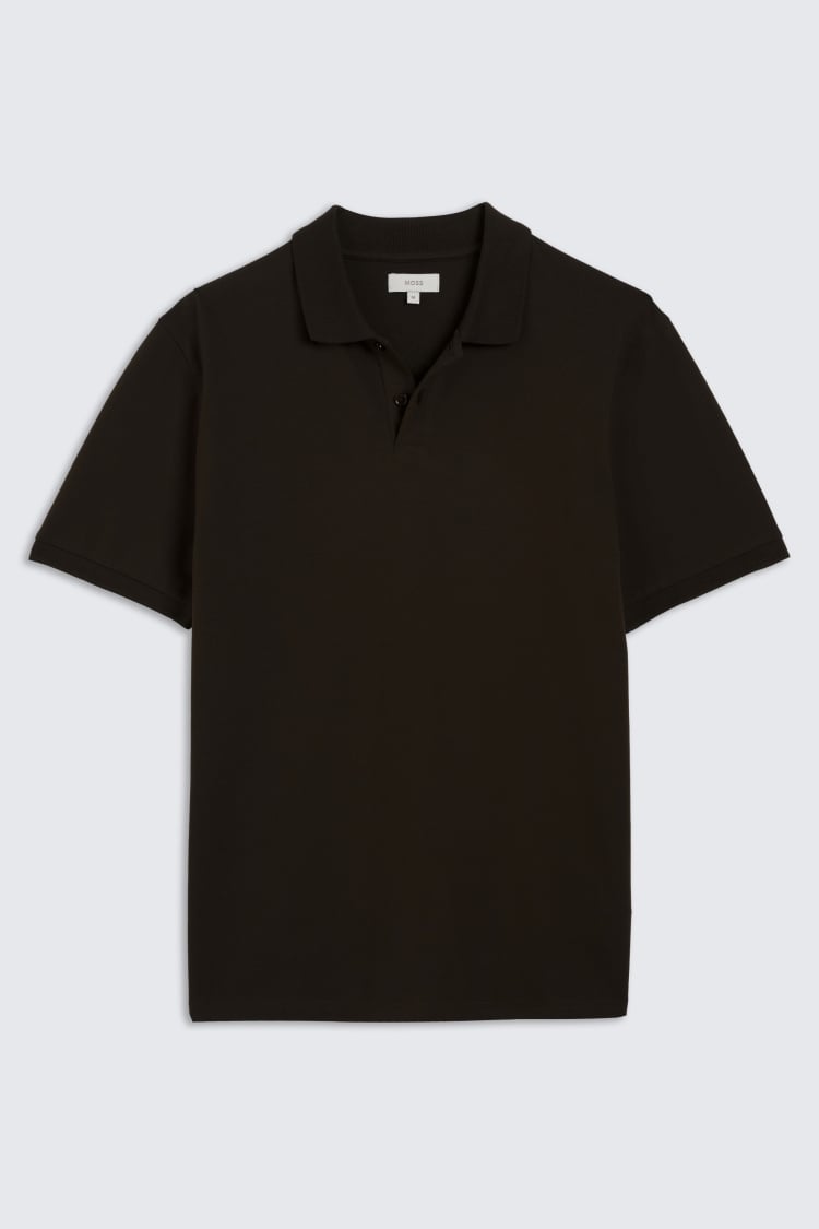 Brown Piqué Polo Shirt