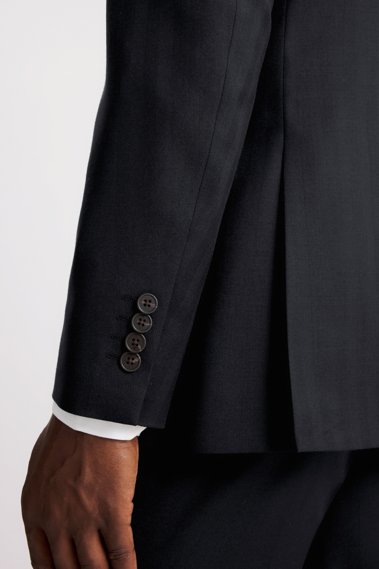 Tailored Fit Navy Herringbone Suit