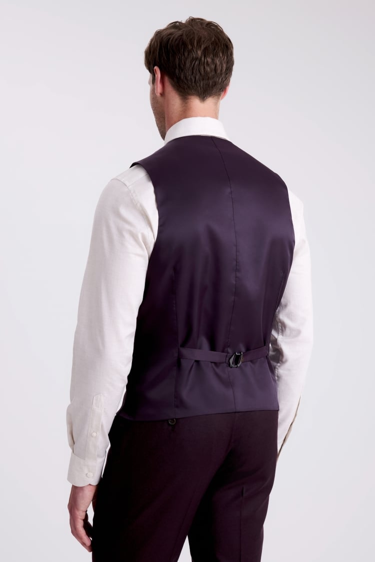 Tailored Fit Grape Performance Waistcoat