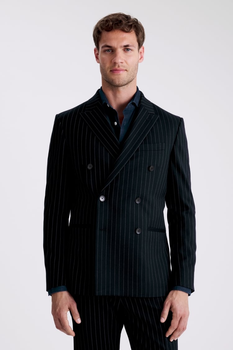 Slim Fit Navy Stripe Suit