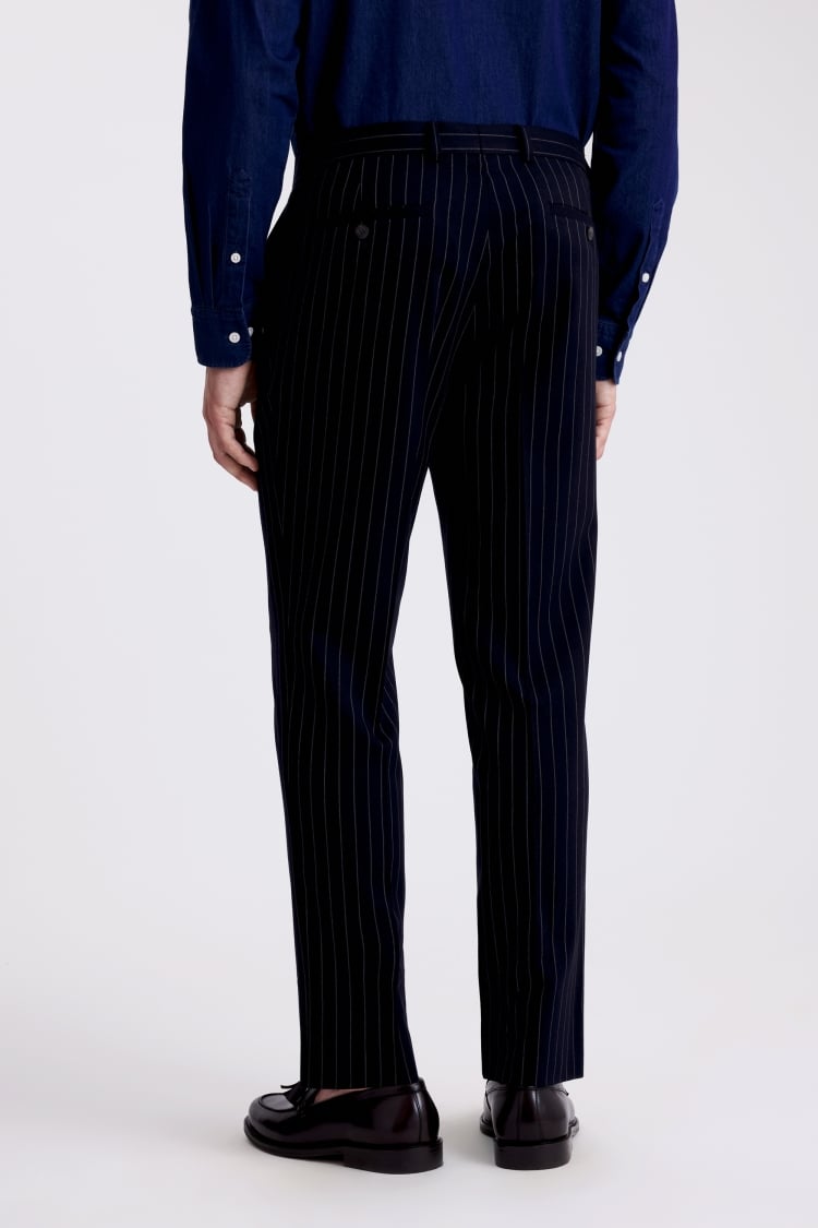 Slim Fit Navy Stripe Trouser