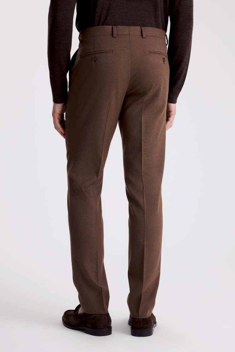 Slim Fit Chestnut Flannel Trouser