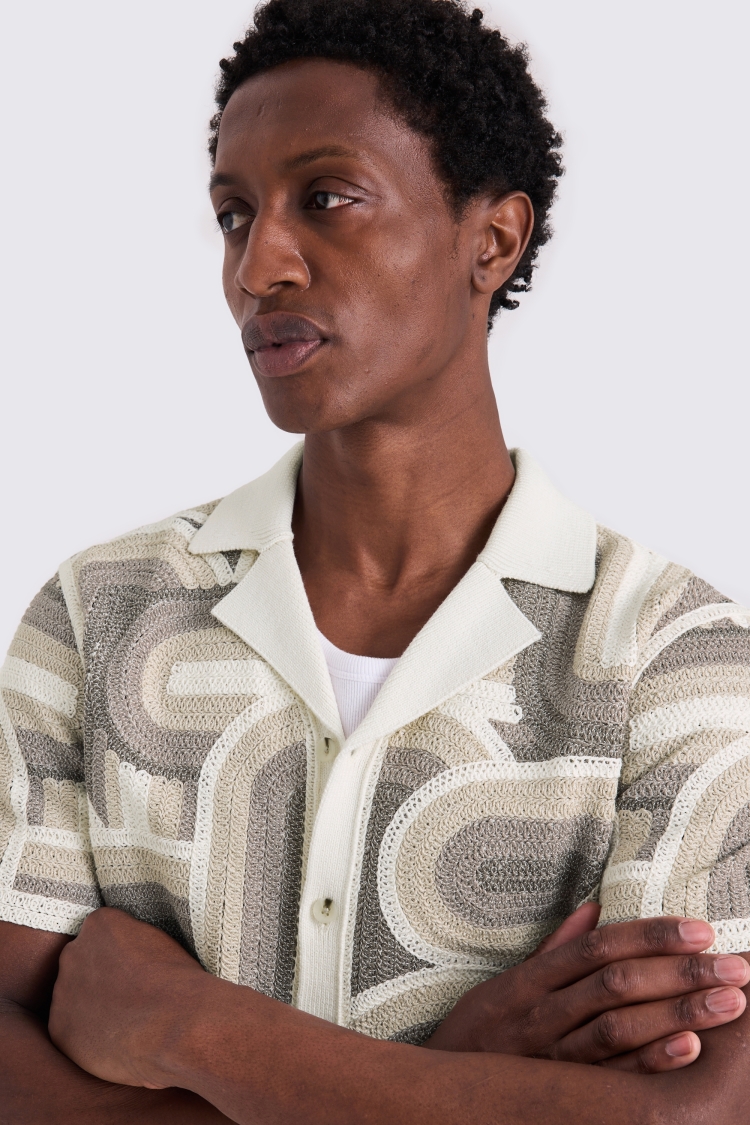 Retro Crochet Knitted Shirt