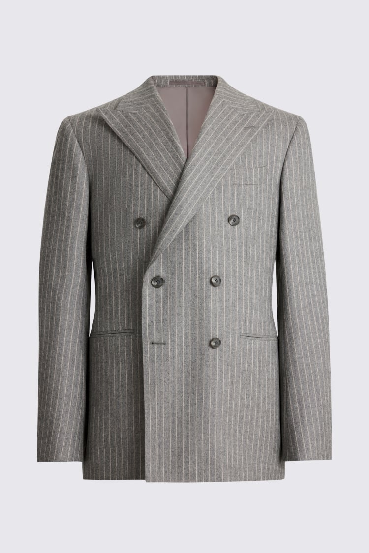 Italian Tailored Fit Grey Stripe Suit