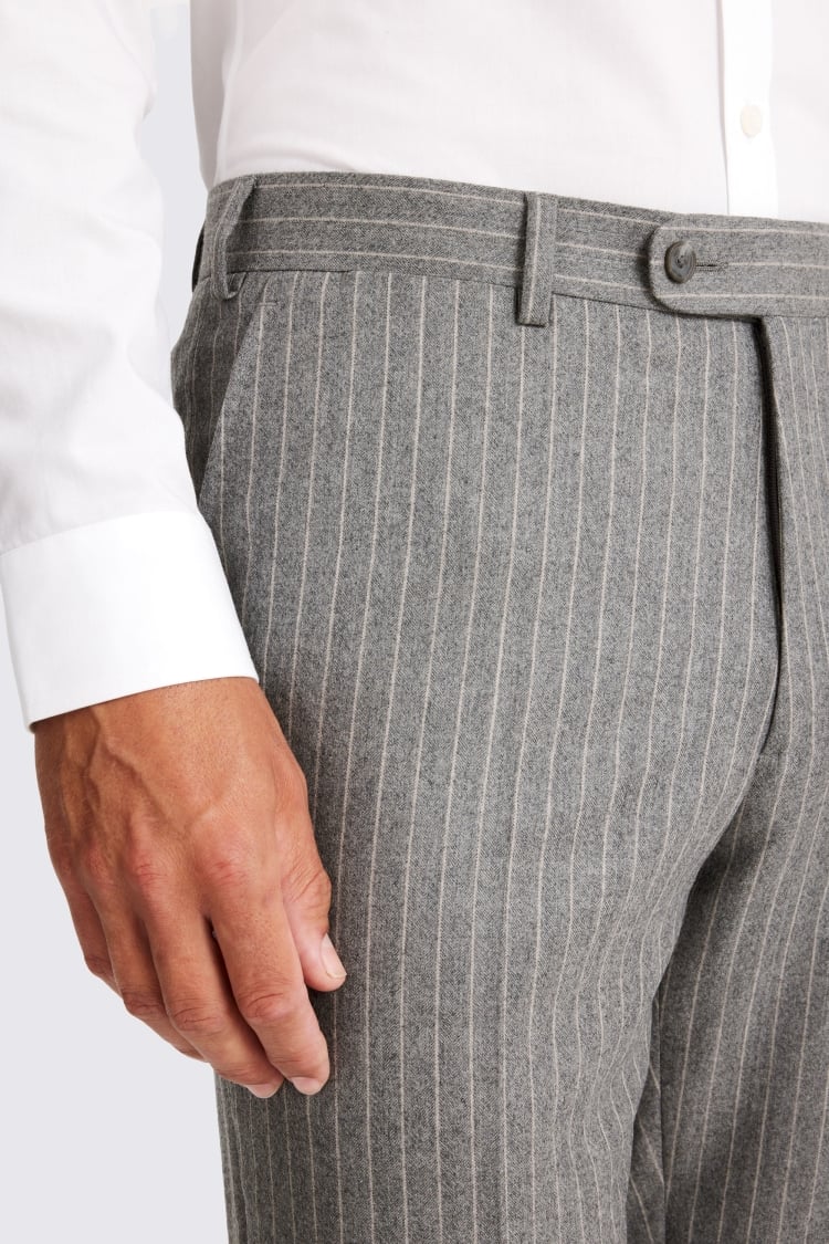 Italian Tailored Fit Grey Trousers