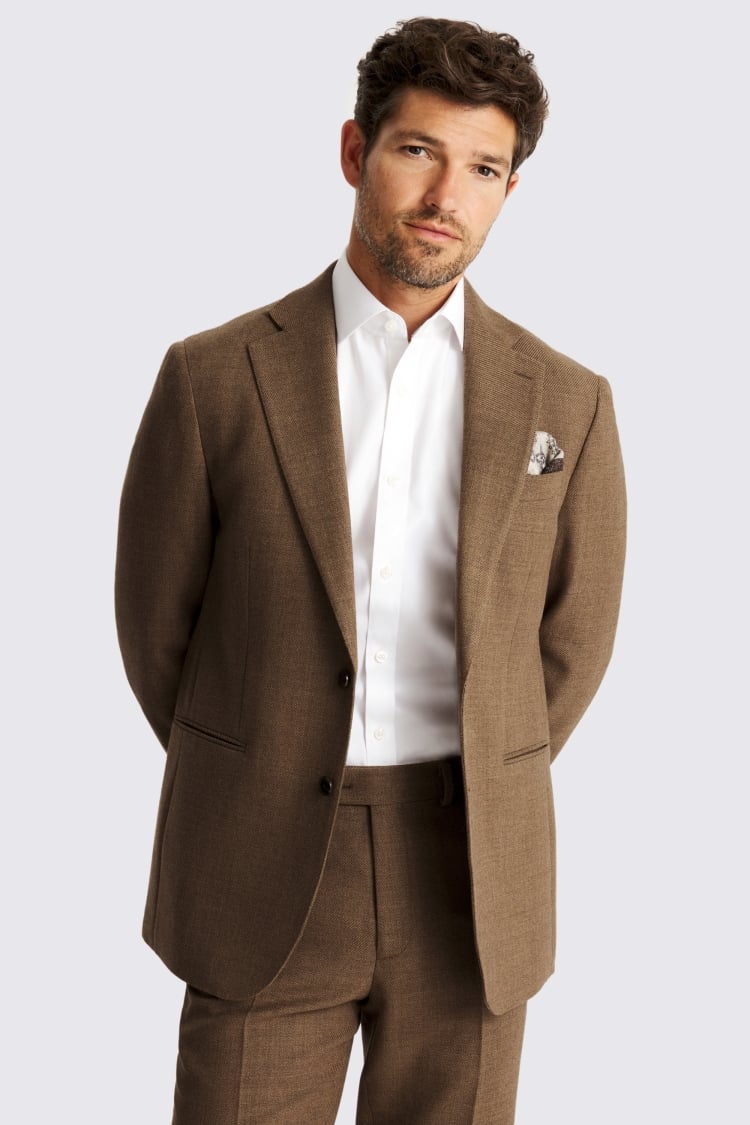 Tailored Fit Gold Twill Suit